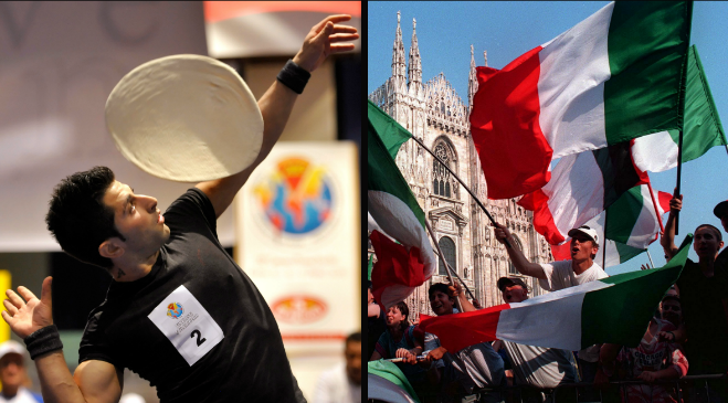 Pizzabagare, Italien, Pizza